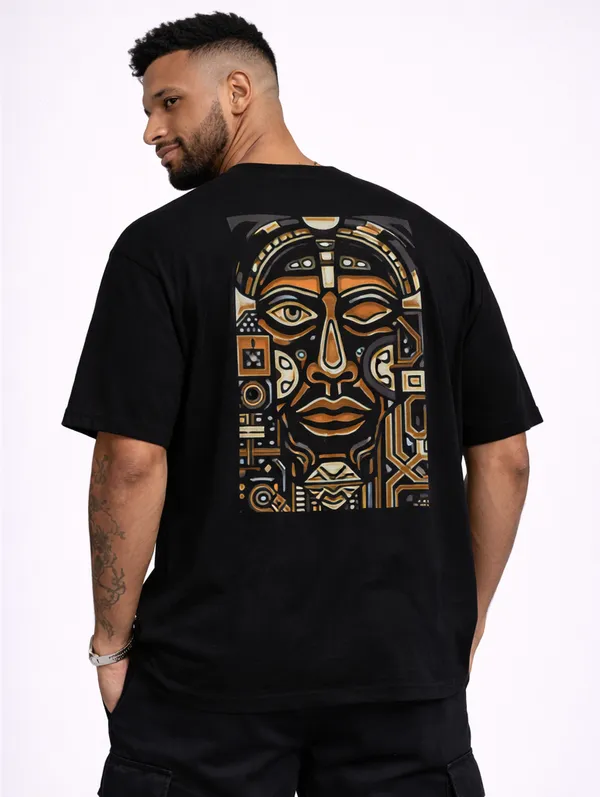Black_Cotton_Arabic_Oversized_T-Shirt_For_Men