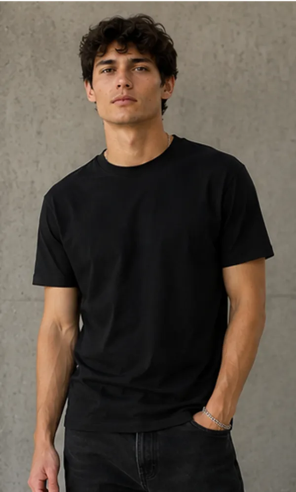 Plain_Black_Regular_Fit_T-Shirt_for_Men_|_Premium_Cotton_Casual_Tee
