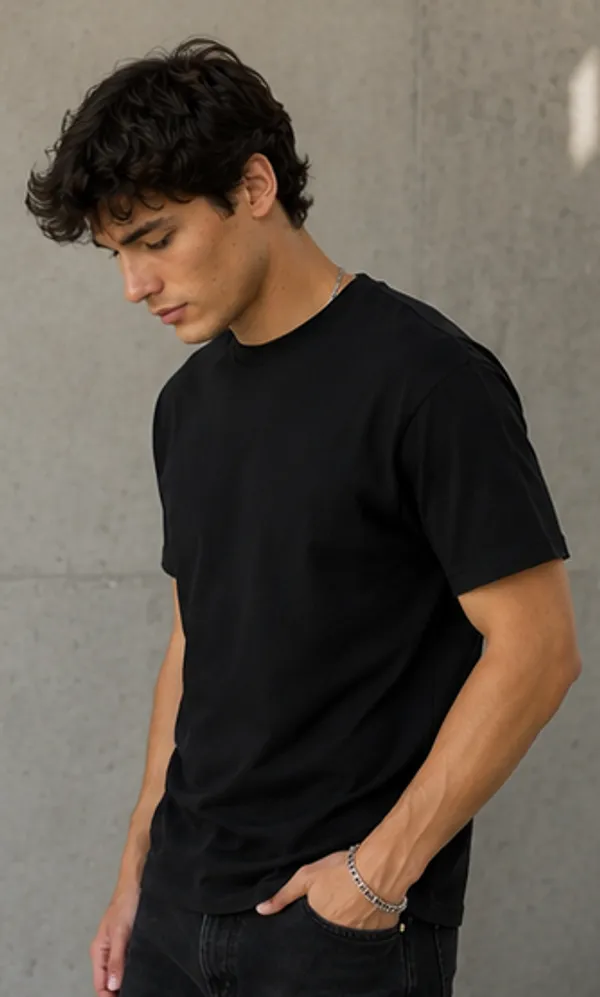 Plain_Black_Regular_Fit_T-Shirt_for_Men_|_Premium_Cotton_Casual_Tee