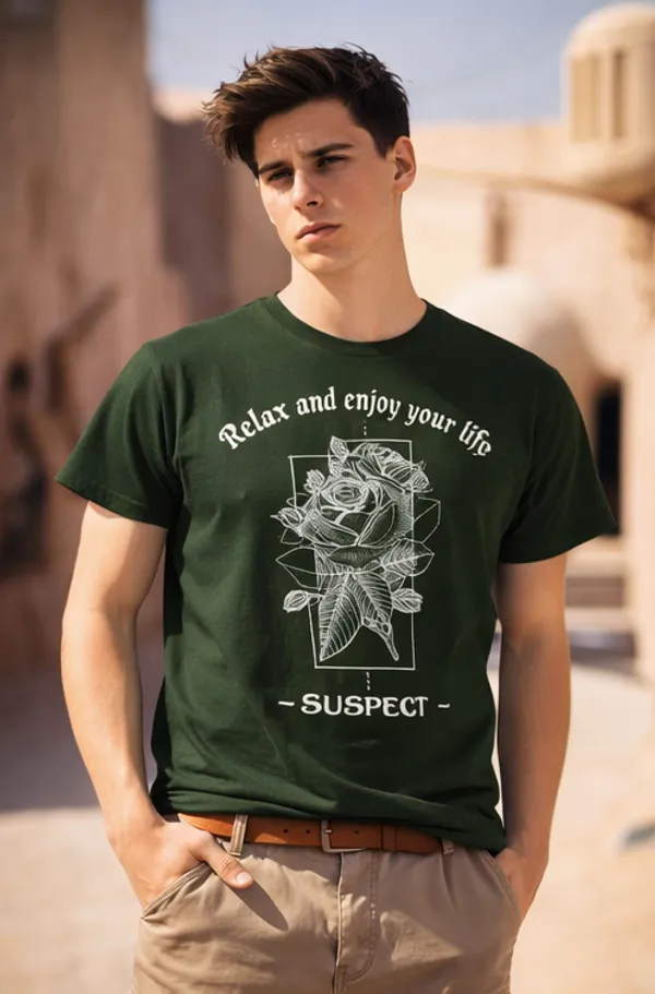 Green_Cotton_Relax_Classic_fit_T-Shirt_For_Men
