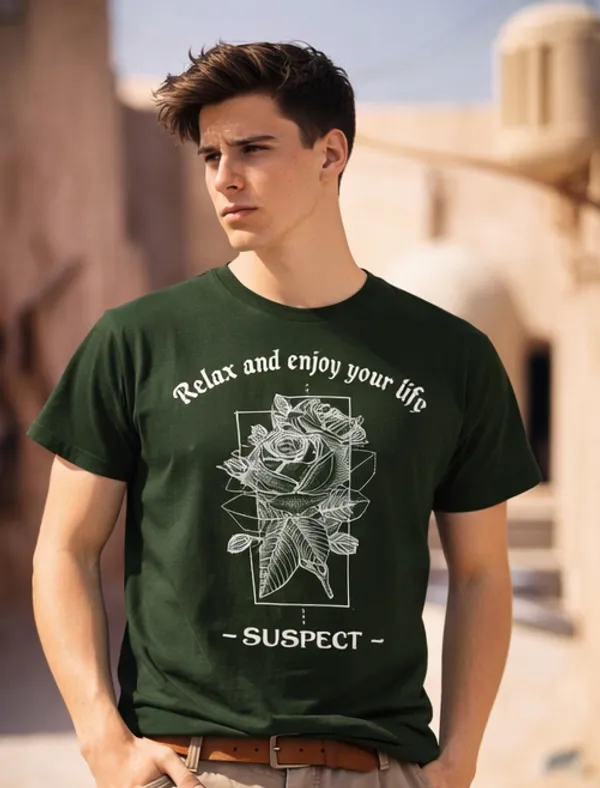 Green_Cotton_Relax_Classic_fit_T-Shirt_For_Men