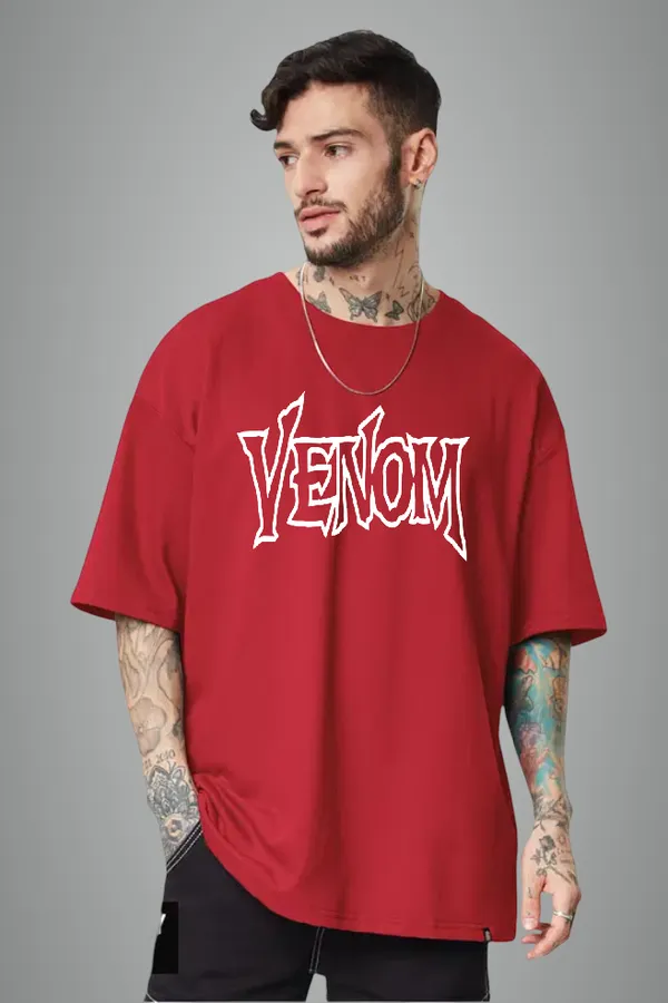 Red_Cotton_Venom_Oversized_T-Shirt_For_Men