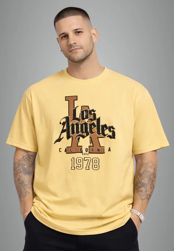 Beige_Cotton_La_California_1978_Oversized_T-Shirt_For_Men
