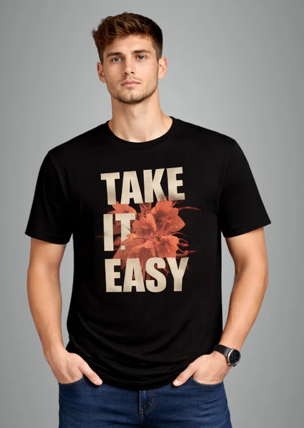 Black_Cotton_Take_It_Easy_Relaxed_Fit_Relaxed_Fit_T-Shirt_For_Men