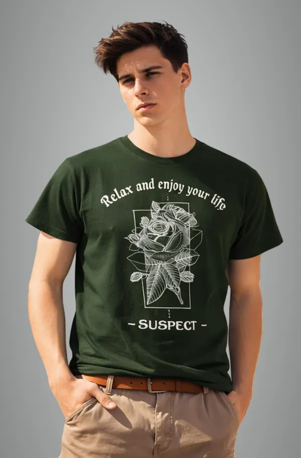 Green_Cotton_Relax_Classic_fit_T-Shirt_For_Men