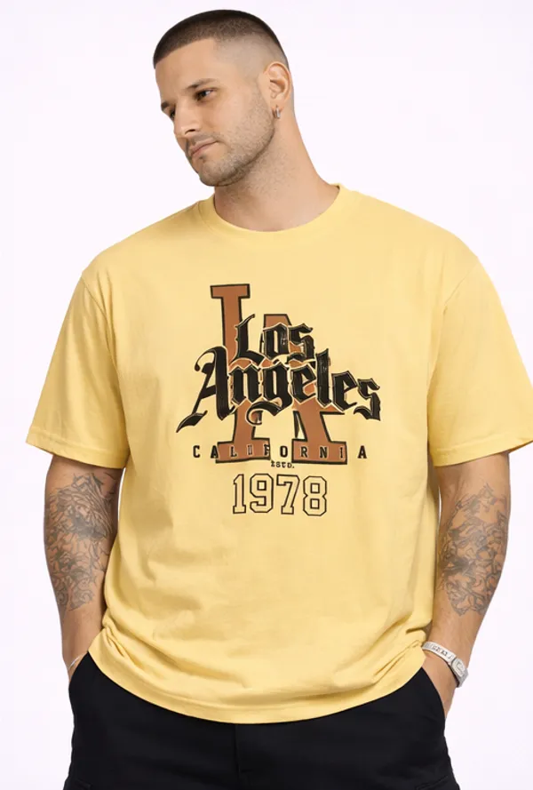 Beige_Cotton_La_California_1978_Oversized_T-Shirt_For_Men