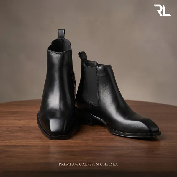 Black_Italian_Genuine_Leather_Cuban_Heel_Chelsea_Boot