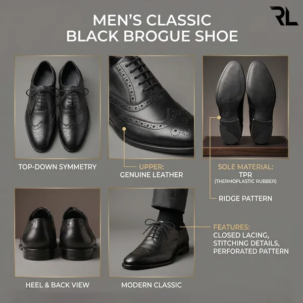 Men�S_Brogue_Formal_Shoes_Wingtip_Lace-Up_Tpr_Sole