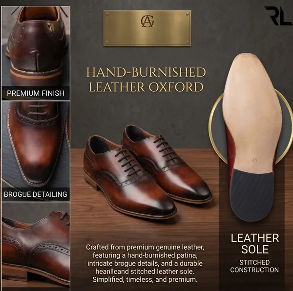 Hand-Burnished_Leather_Oxford_-_Tan_Brown_-_Art_No:_3006