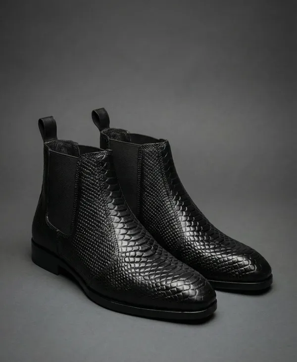 Men'S_Genuine_Leather_Croco_Chelsea_Boot