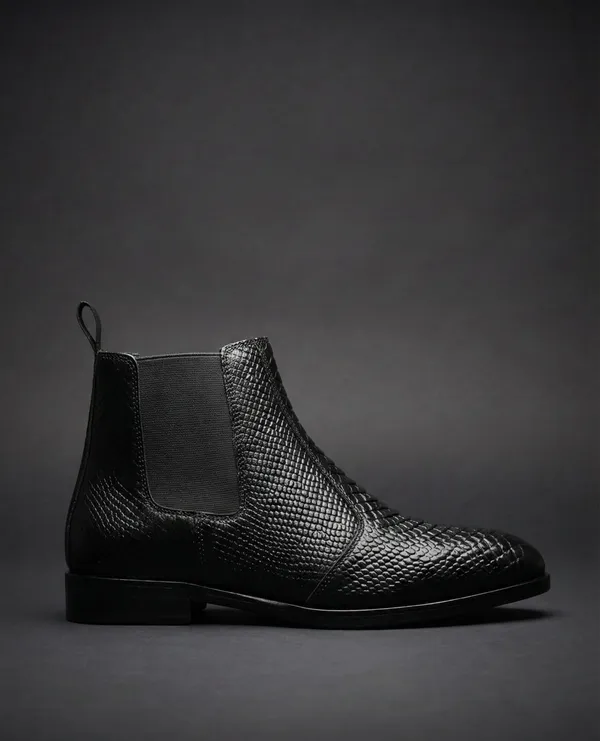 Men'S_Genuine_Leather_Croco_Chelsea_Boot