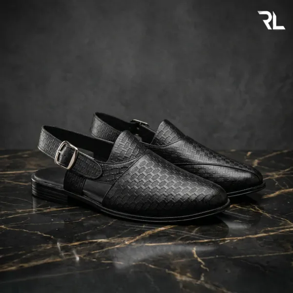 Leather_Peshawari_Sandal_For_Men's_-_4002