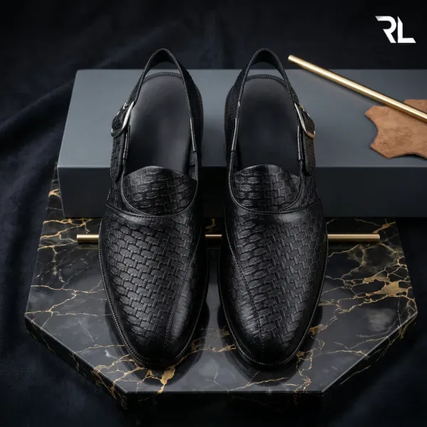 Leather_Peshawari_Sandal_For_Men's_-_4002