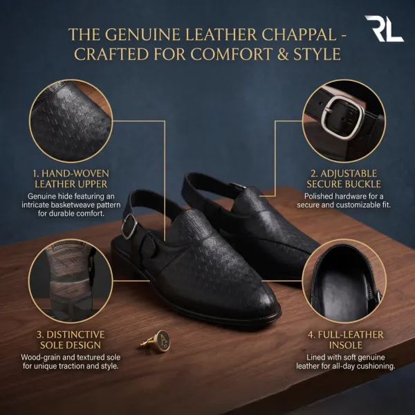 Leather_Peshawari_Sandal_For_Men's_-_4002