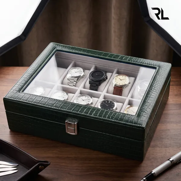 Luxury_10-Slot_Watch_Box_Organizer_for_Men_–_Premium_Crocodile_Pattern_Leather_Art_No_5002