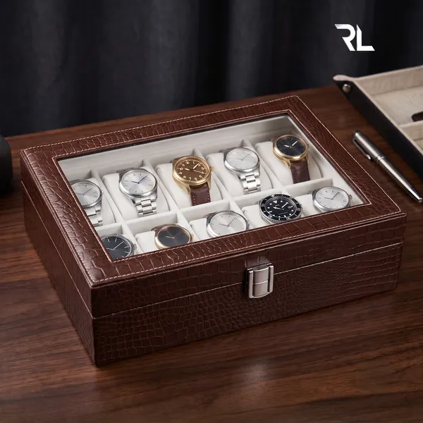 Luxury_10-Slot_Watch_Box_Organizer_for_Men_–_Premium_Crocodile_Pattern_Leather_|_Art_No_5002