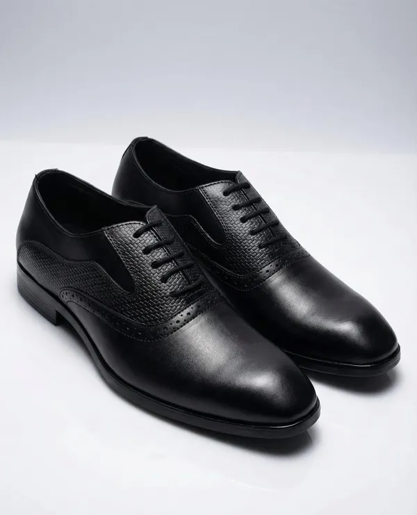 Men'S_Premium_Black_Genuine_Leather_Textured_Oxford_Brogues