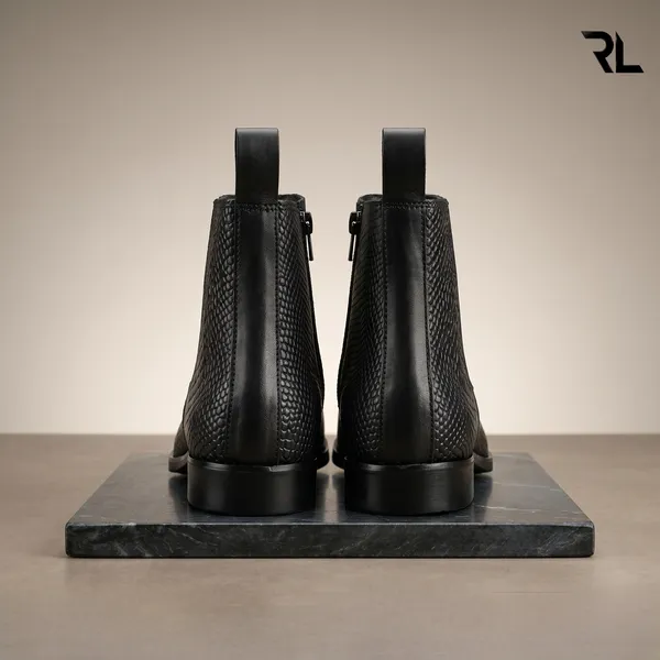 Italian_Inspired_Toe_Croco_Print_Chelsea_Boot_Sidezip_Black