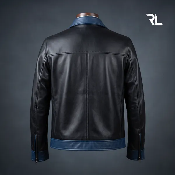 The_Cobalt_Contrast_Leather_Jacket_–_Black_&_Royal_Blue_|_Art_No:_9025