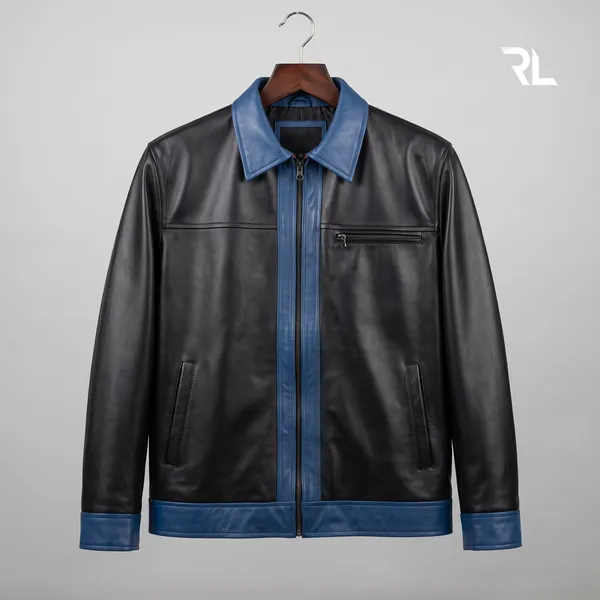 The_Cobalt_Contrast_Leather_Jacket_–_Black_&_Royal_Blue_|_Art_No:_9025