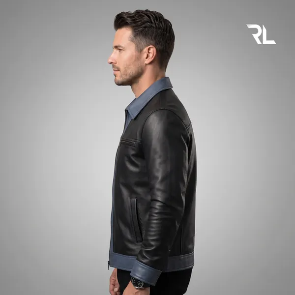 The_Cobalt_Contrast_Leather_Jacket_–_Black_&_Royal_Blue_|_Art_No:_9025