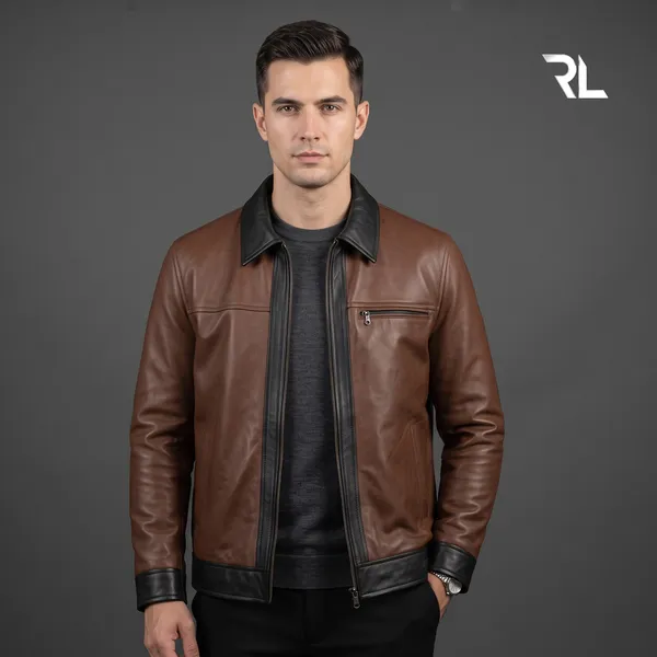 The_Cobalt_Contrast_Leather_Jacket_–_Brown_&_Royal_Black_|_Art_No:_9025