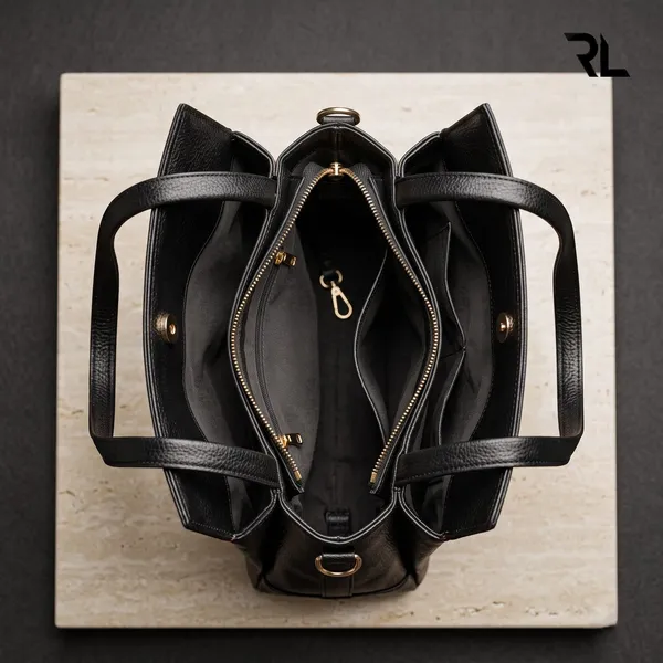 Structured_Medallion_Tote_-_Art_No._701_Black