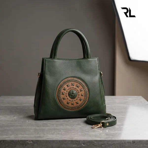 Structured_Medallion_Tote_-_Art_No._701_Green