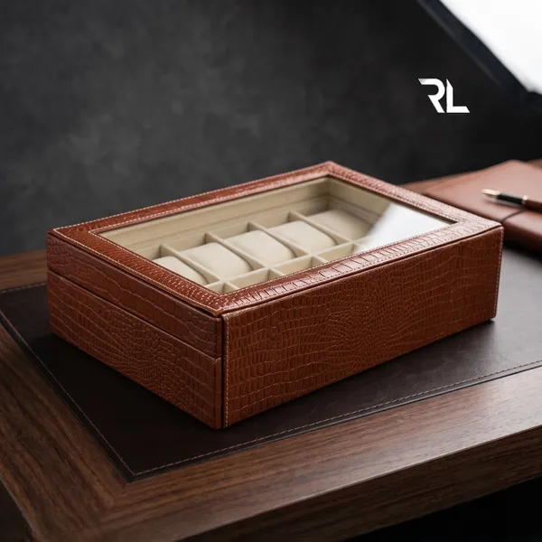 The_Monarch_12-Slot_Watch_Box_|_Crocodile-Print_Leather_&_Solid_Wood_Core_|_Art_No_5001