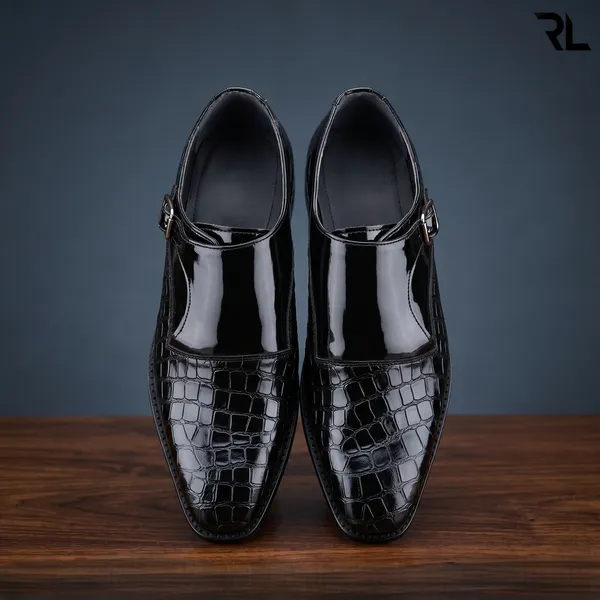 The_Sovereign_Black_Crocodile_Patent_Monk_Strap_|_Art_No:_3003