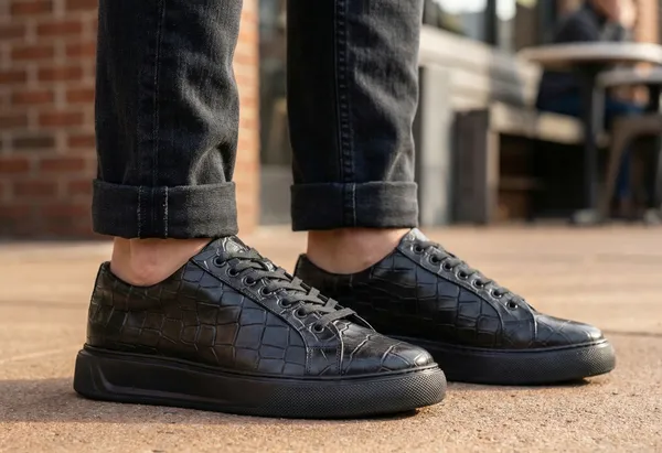 Voguish_Croco_Print_Luxury_Sneaker_Extra_Light_Sole_Black