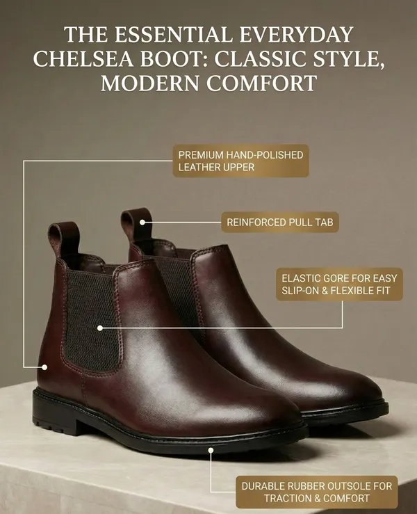 Men'S_Genuine_Leather_Chelsea_Boot_Round_Toe_Brown