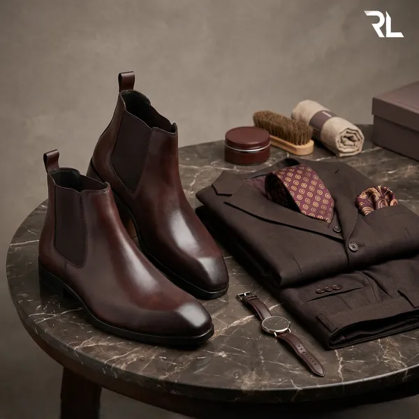 Italian_Inspired_Men'S_Genuine_Leather_Chelsea_Boot_Brown