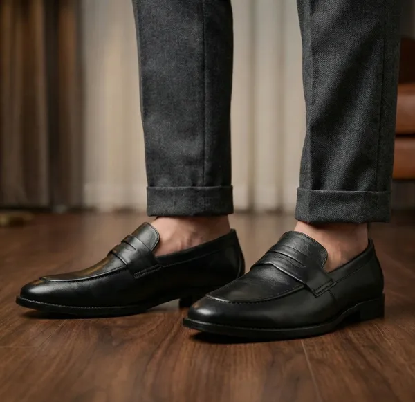 Men'S_Genuine_Leather_Penny_Loafer_Tpr_Sole_Black