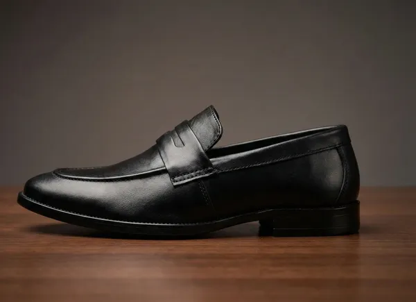 Men'S_Genuine_Leather_Penny_Loafer_Tpr_Sole_Black