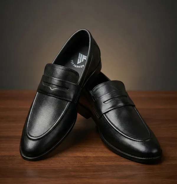 Men'S_Genuine_Leather_Penny_Loafer_Tpr_Sole_Black