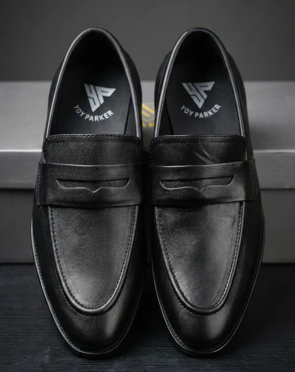Men'S_Genuine_Leather_Penny_Loafer_Tpr_Sole_Black