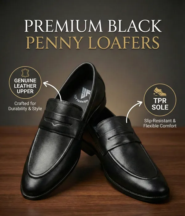 Men'S_Genuine_Leather_Penny_Loafer_Tpr_Sole_Black