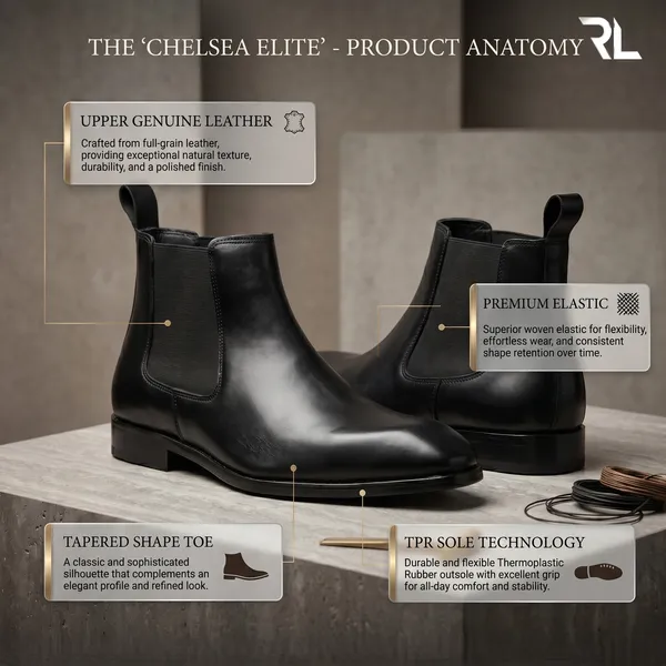 Italian_Inspired_Men'S_Genuine_Leather_Chelsea_Boot
