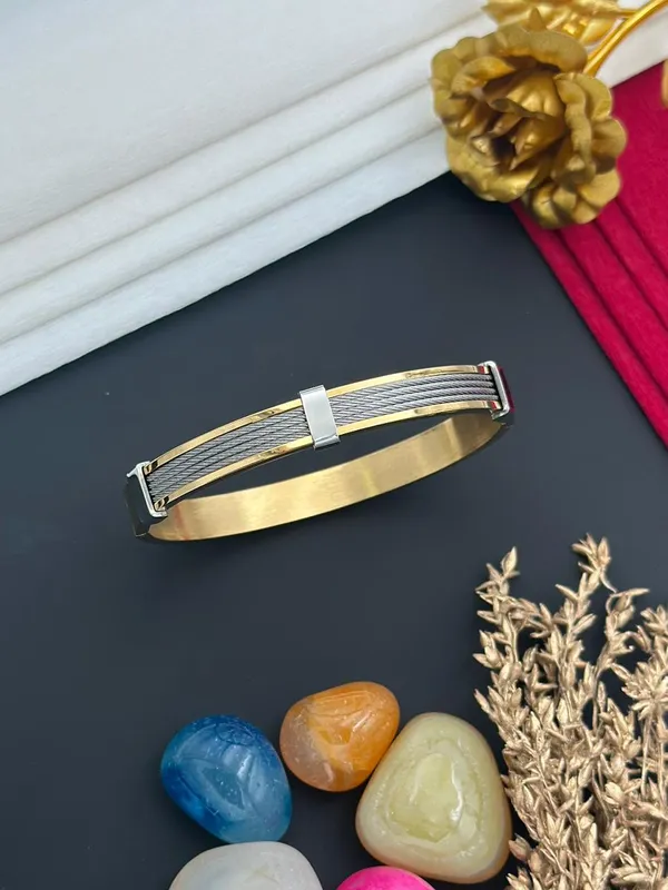 Golden_And_Rose_Gold_And_Black_Premium_Stainless_Steel_Kada_For_Men