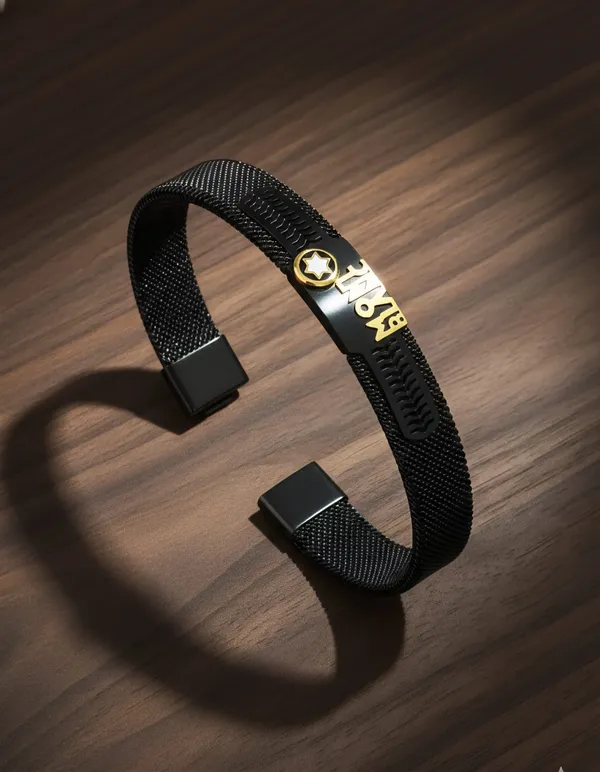 Back_And_Golden_Premium_Stainless_Steel__Kada_For_Men
