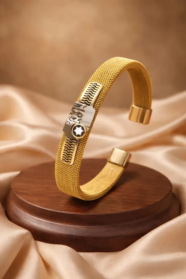 Back_And_Golden_Premium_Stainless_Steel__Kada_For_Men