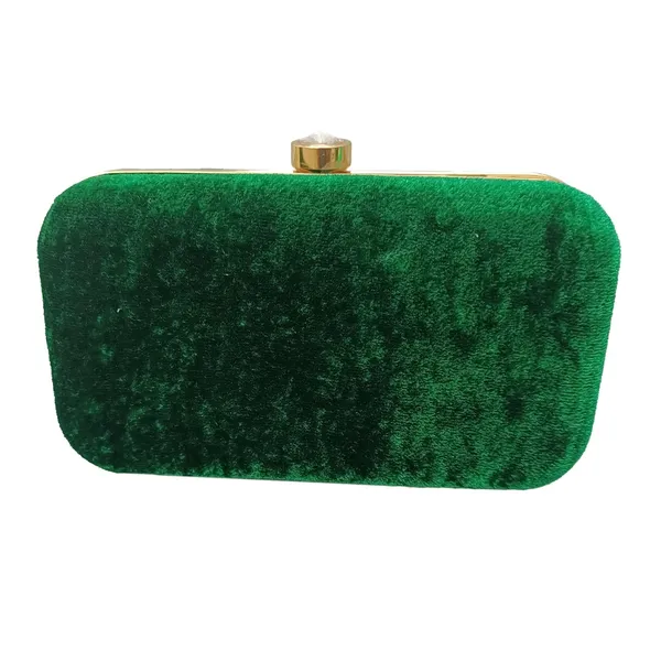 Dark_Green_Velvet_Premium_Clutch_Box__For_Women