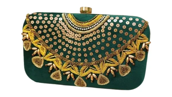 Green_Velvet_Premium_Clutch_Box_For_Women