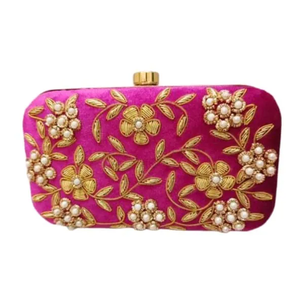 Pink_Cotton_Premium_Clutch_For_Women