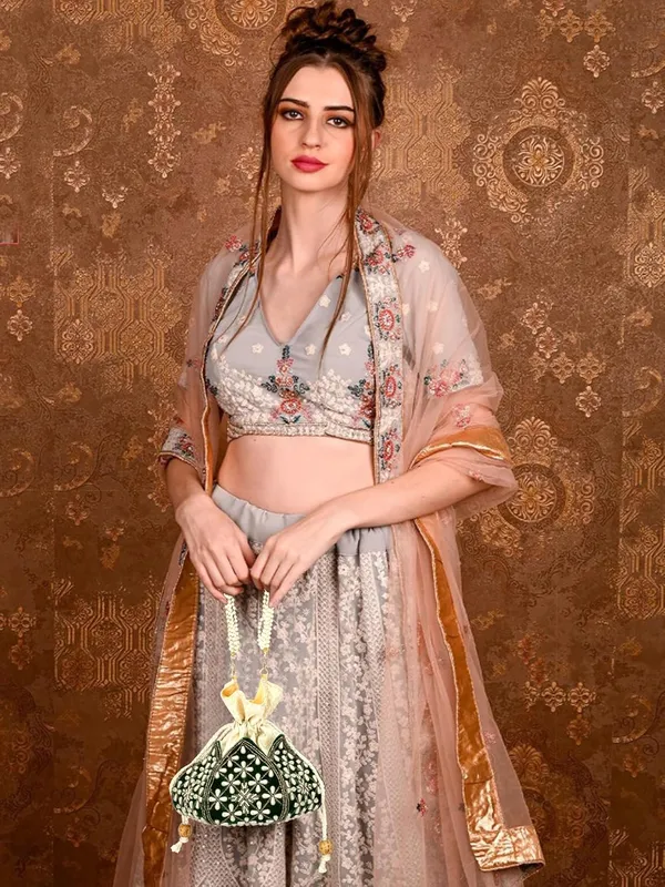 Dark_Green_Velvet_Premium_Potli_Bag_For_Women