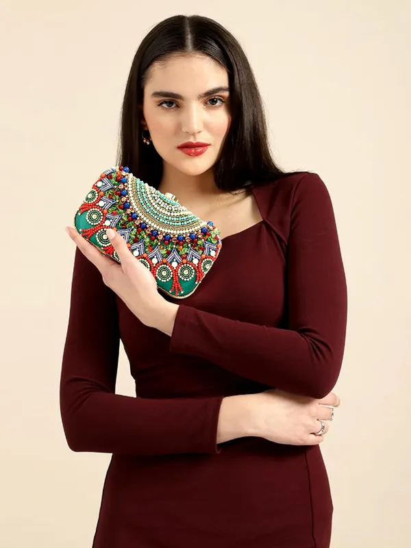 Multicolor_Velvet_Premium_Clutch_Purse_For_Women
