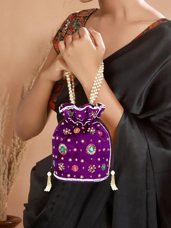 Purple_Cotton_Premium_Potli_Bag_For_Women