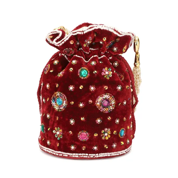 Maroon_Cotton_Premium_Potli_Bag_For_Women