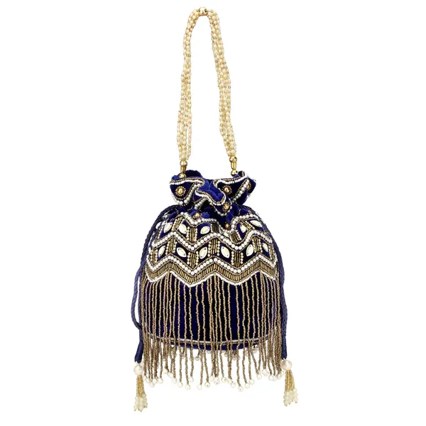 Blue_Velvet_Premium_Potli_Bag_For_Women